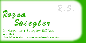 rozsa spiegler business card